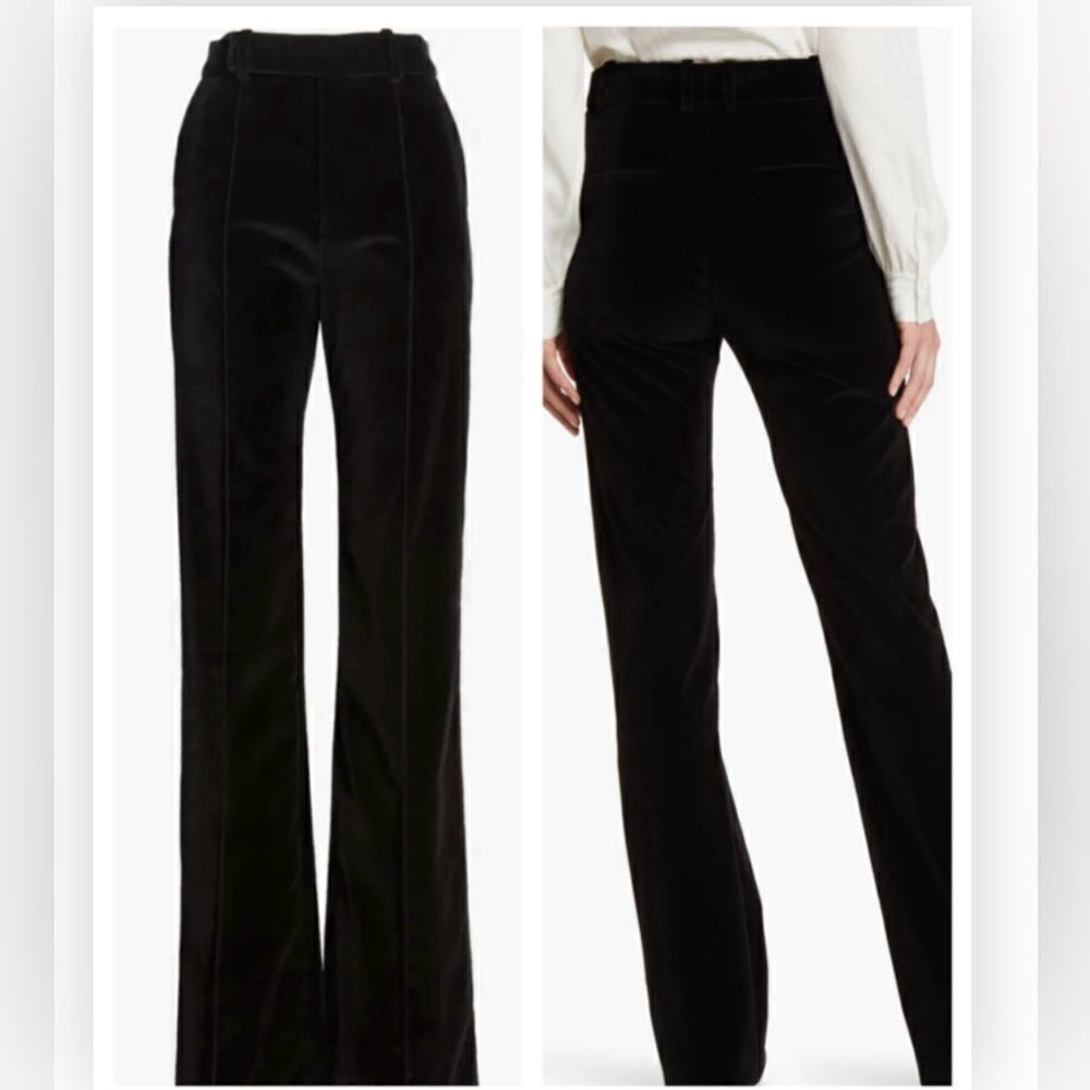 Frame The Slim Stacked Velvet Trousers size 4 New with Tags $548